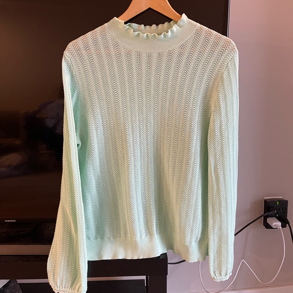 Jcrew turquoise sweater size large